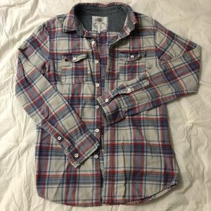 Blue and red flannel